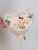 Букет из нежно-розовых французских роз и эвкалипта